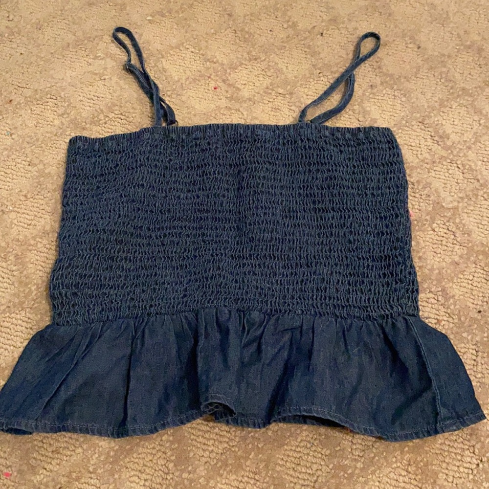 cute jean type tank top